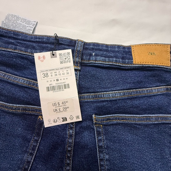 Zara Indigo Wide Leg Jeans - Picture 5 of 6